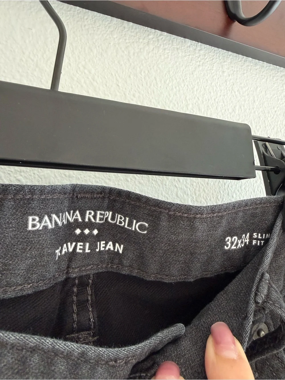 Banana Republic Men's Travel Jean Slim Fit 32x34 Gray Denim Pants